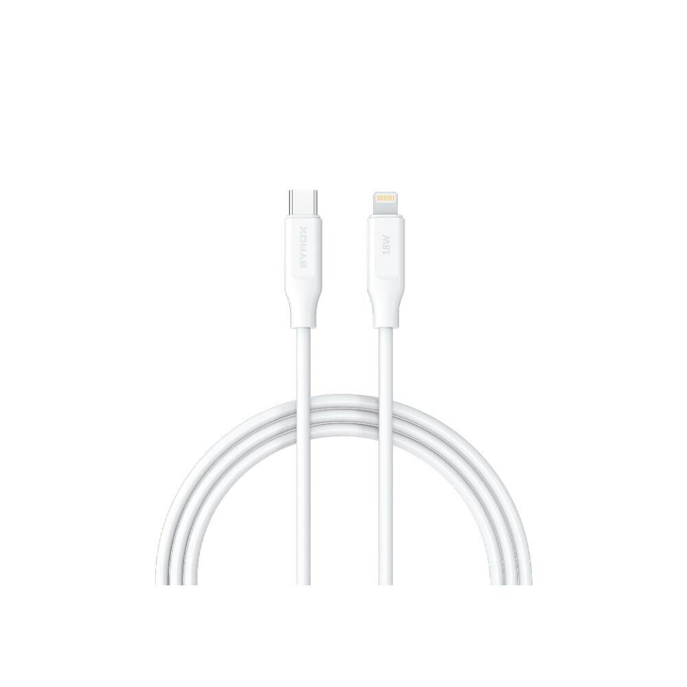 Syrox PD18LK Type-c to Lightning 1m / 18W PD 3.0A Şarj ve Data Kablosu