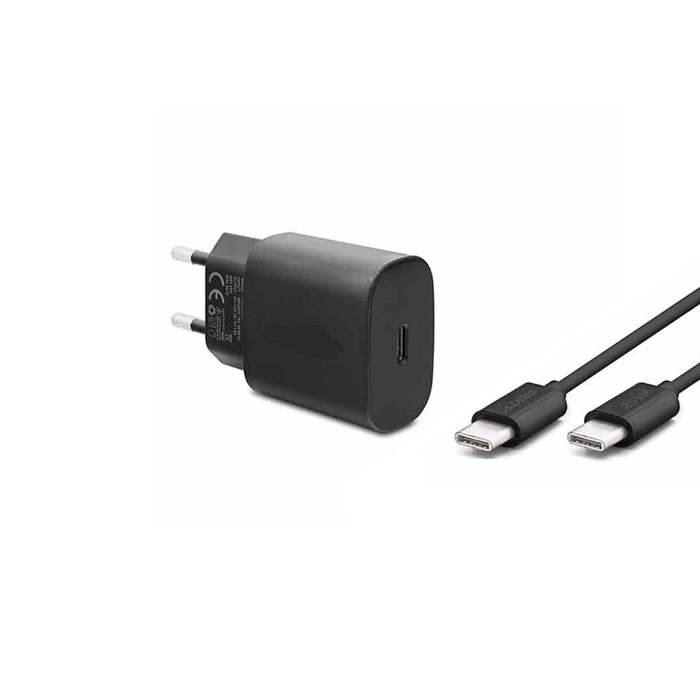 Auris CH25 25W USB-C Hızlı Şarj Cihazı ve Type-C – Type-C Kablo Seti