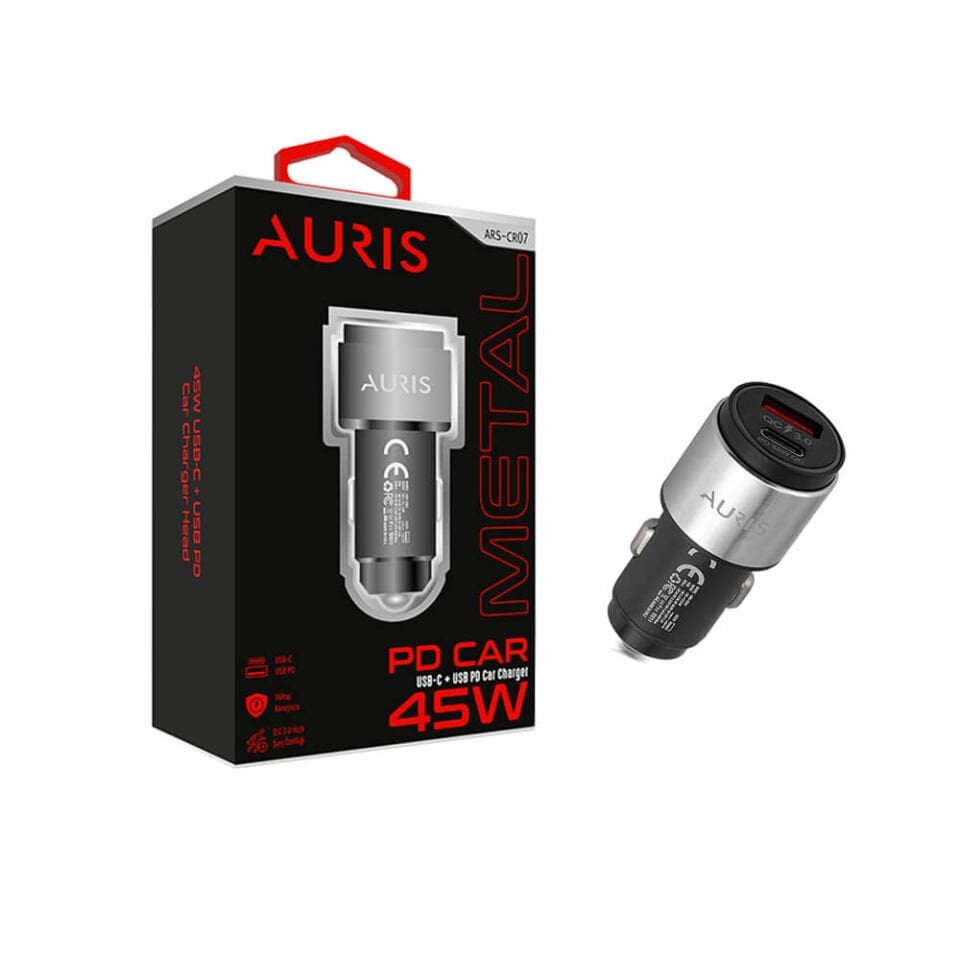 AURIS Araç İçi 3’lü Set – Telefon Tutucu + Çift USB Araç Şarj Cihazı + Park Numaratör