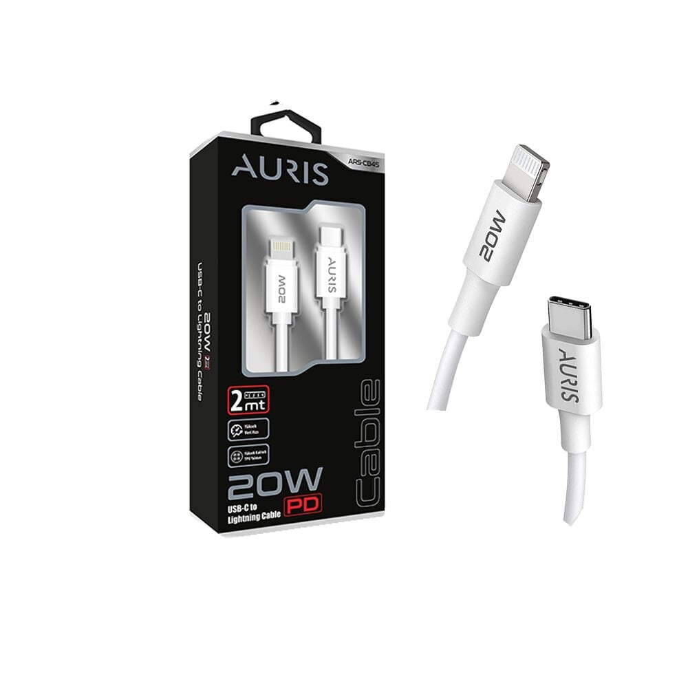 AURIS ARS-CB45 USB-C to Lightning Kablo 20W PD (2 Metre)