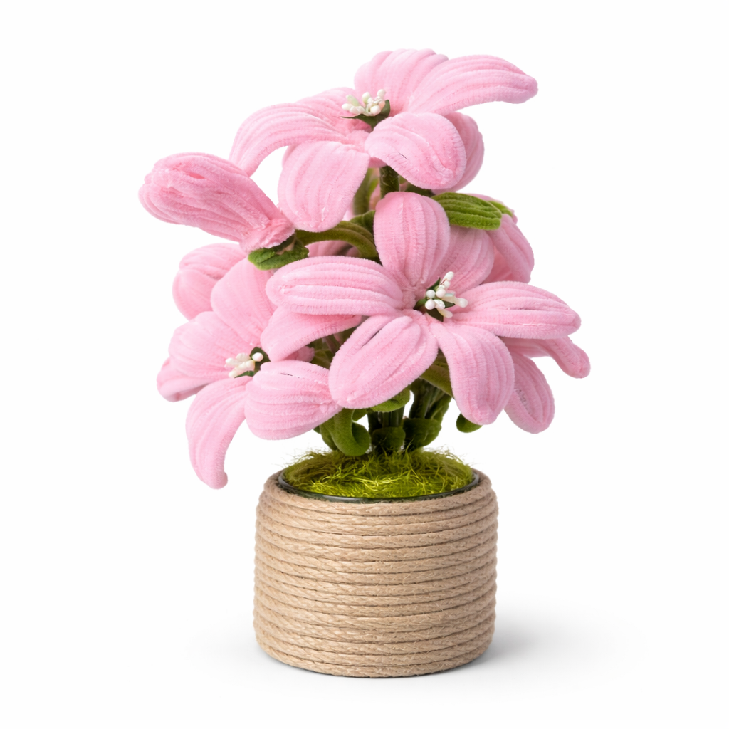 Dekoratif Şönil Yapay Çiçek – Pudra Zarafet