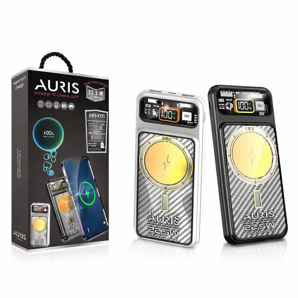 AURIS ARS-Y171 22.5W 12.000 mAh MagSafe Powerbank