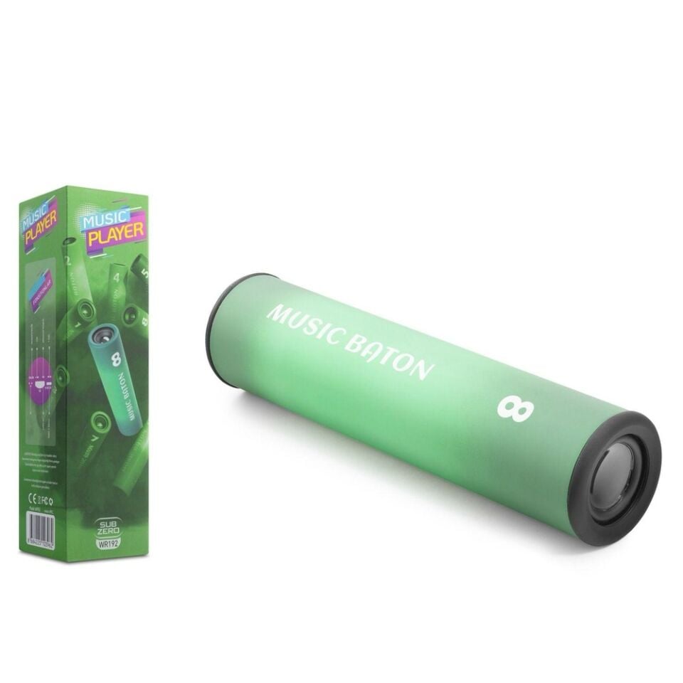 Subzero WR192 Music Baton Taşınabilir Hoparlör Music Player Yeşil