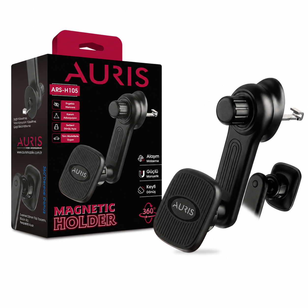 AURIS ARS-H105 Mıknatıslı Araç İçi Telefon Tutucu