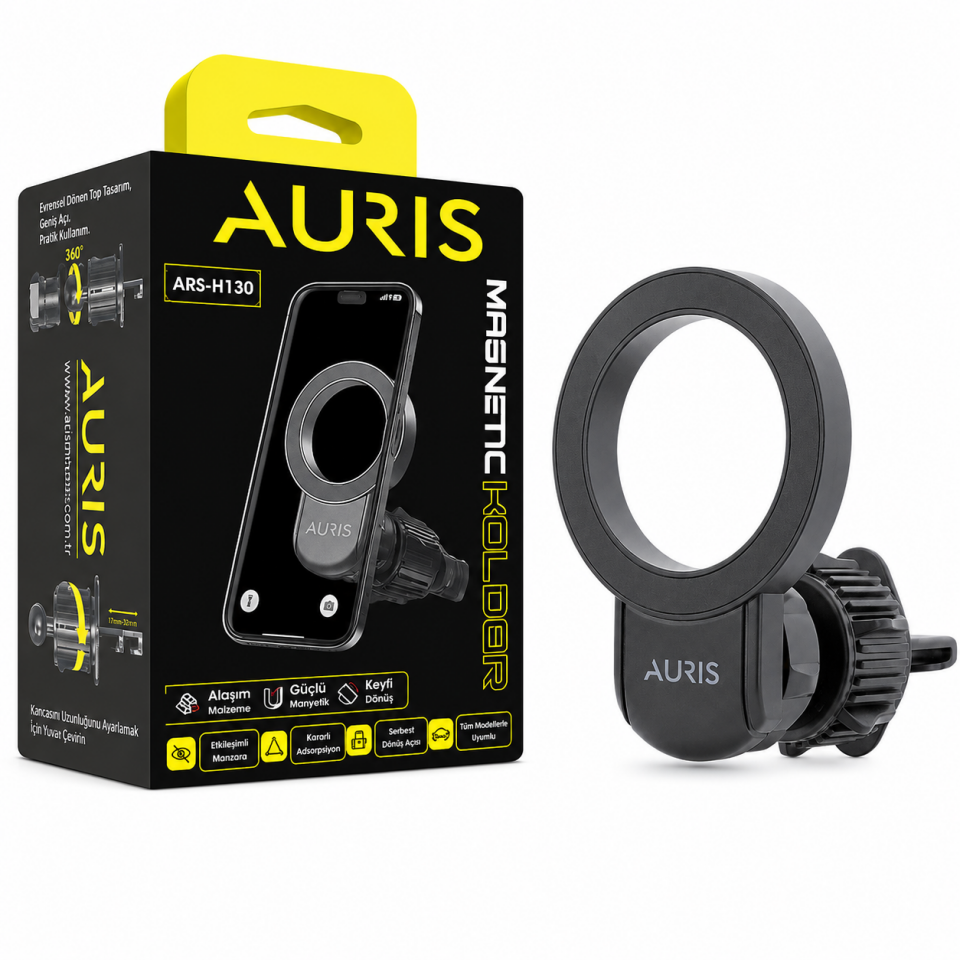 AURIS ARS-H130 Mıknatıslı Araç İçi Telefon Tutucu
