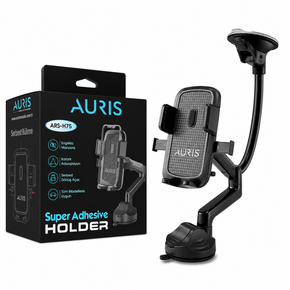 AURIS ARS-H75 Vantuzlu Araç İçi Telefon Tutucu