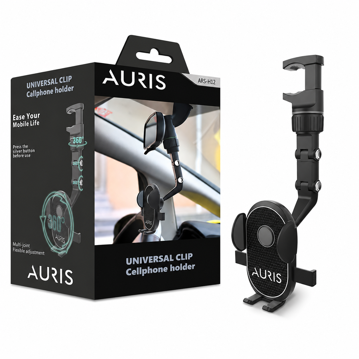 AURIS ARS-H12 Universal Clip Araç İçi Telefon Tutucu