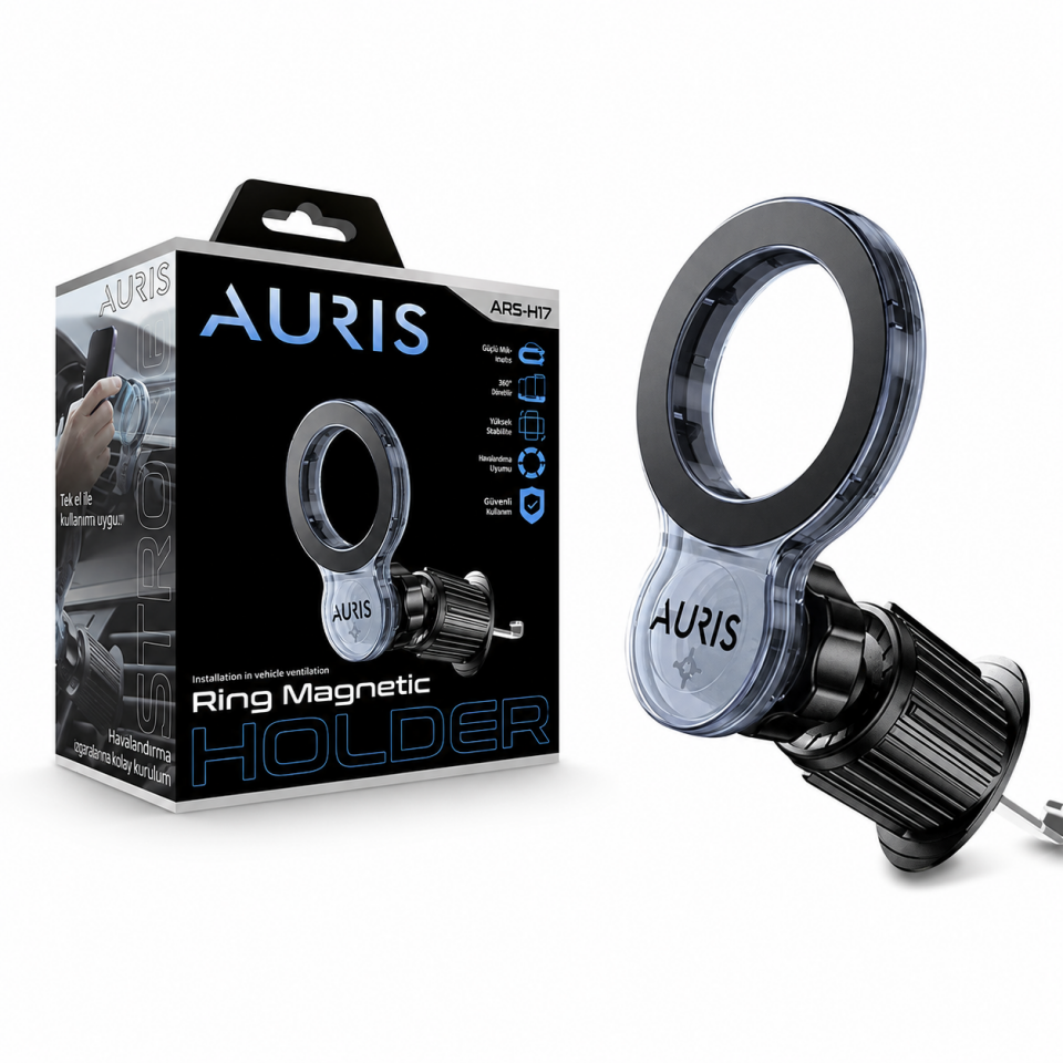 AURIS ARS-H17 Ring Magnetic Araç İçi Telefon Tutucu