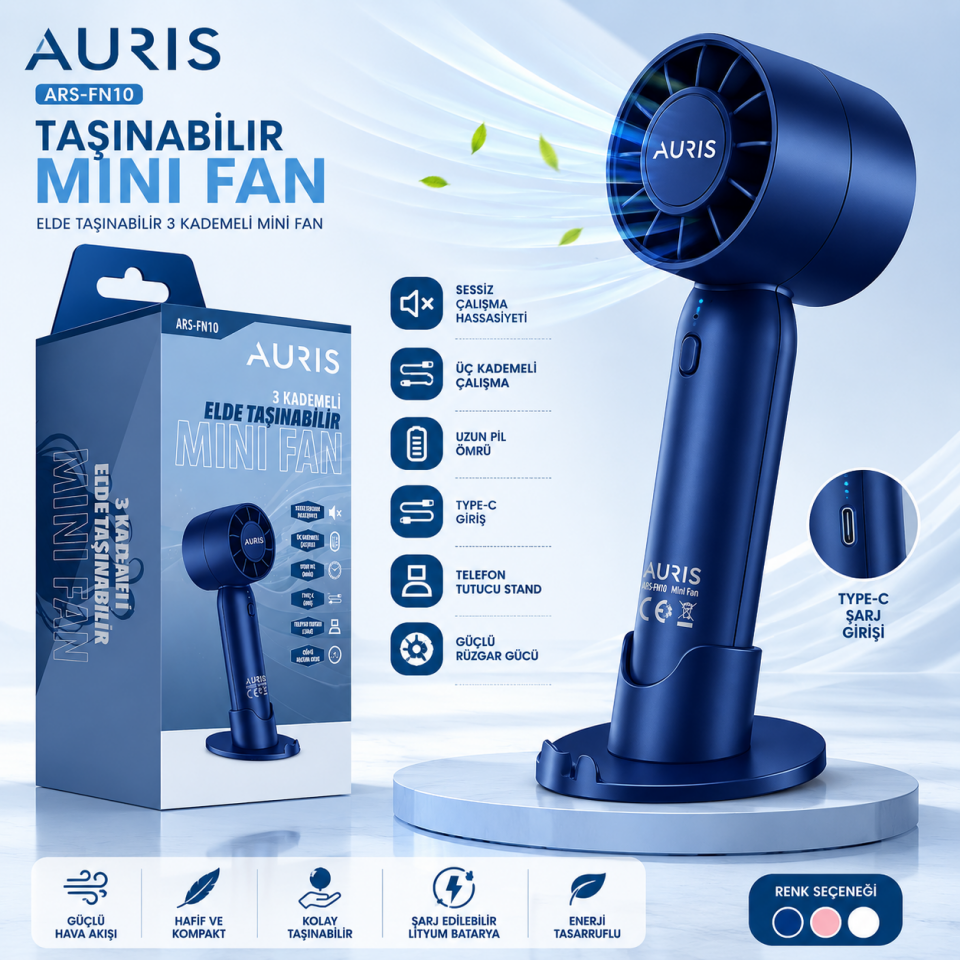 AURIS ARS-FN10 Taşınabilir Mini Fan