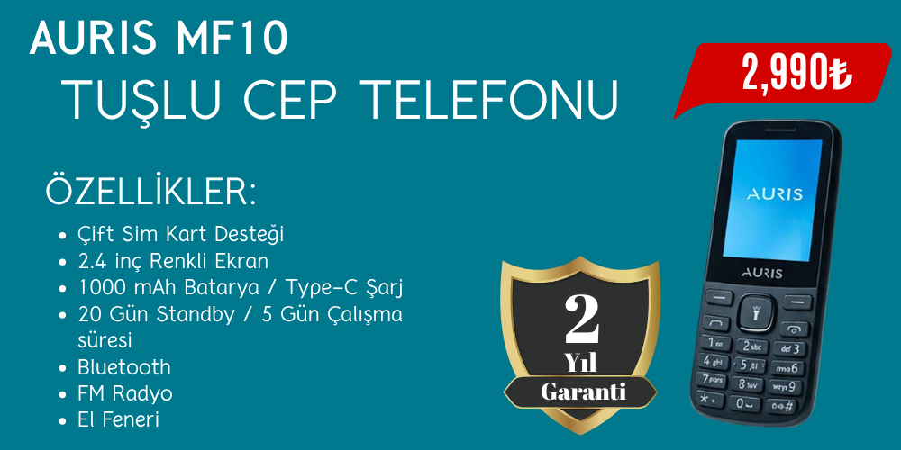 AURIS ARS-MF10 Tuşlu Cep Telefonu