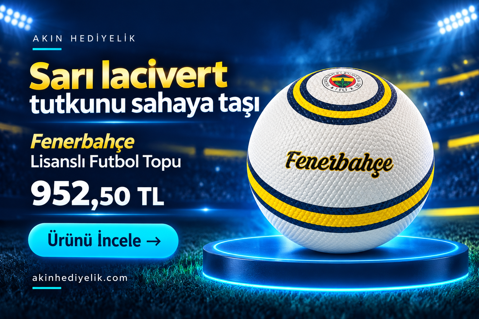 Lisanslı Fenerbahçe Futbol Topu